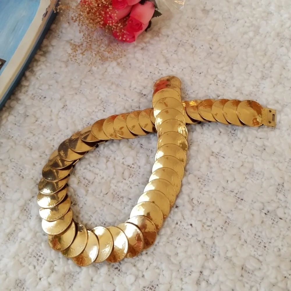 Vintage Gold-tone Discs strech bell